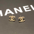 Chanel Cc Earrings Gold