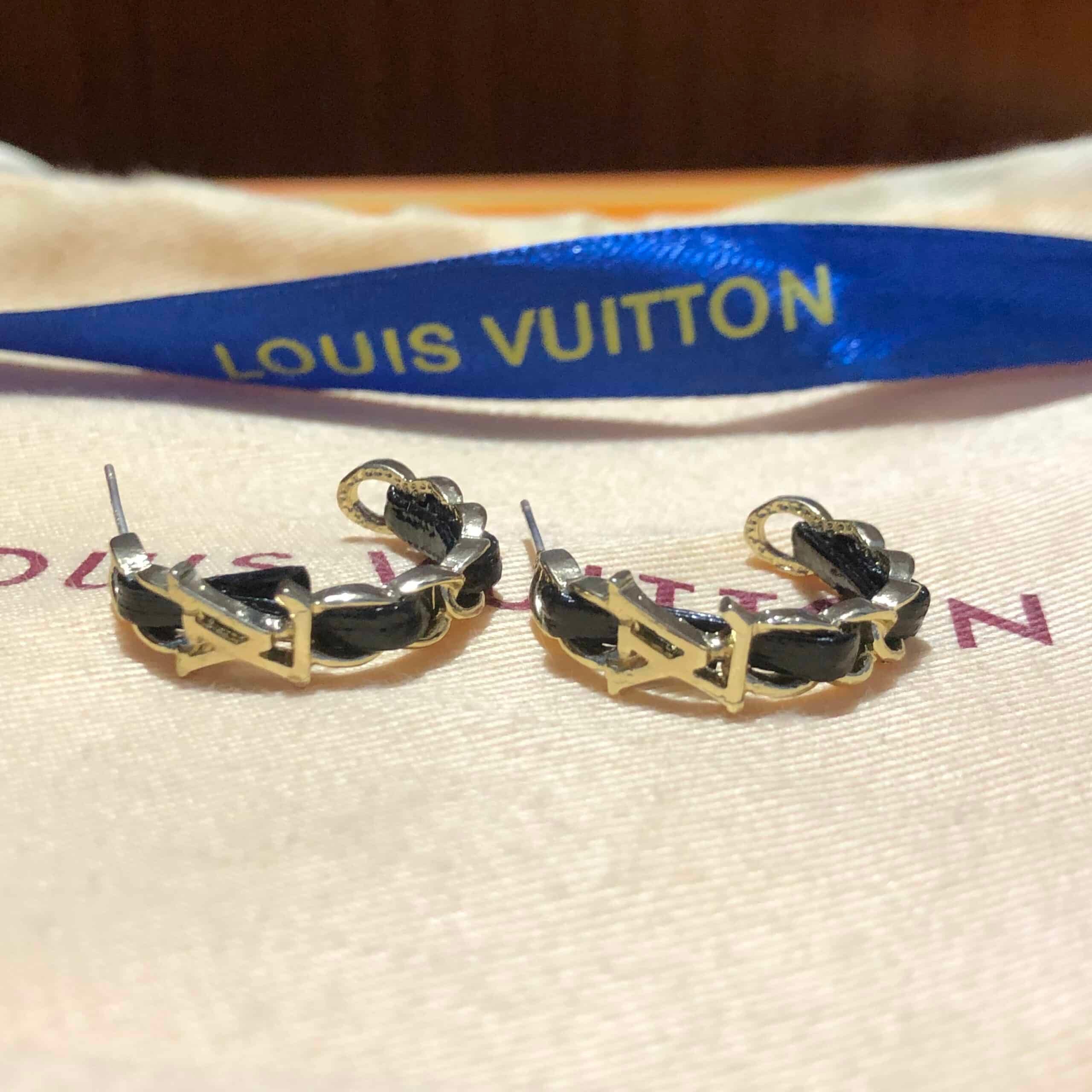 Louis Vuitton Logo Earrings