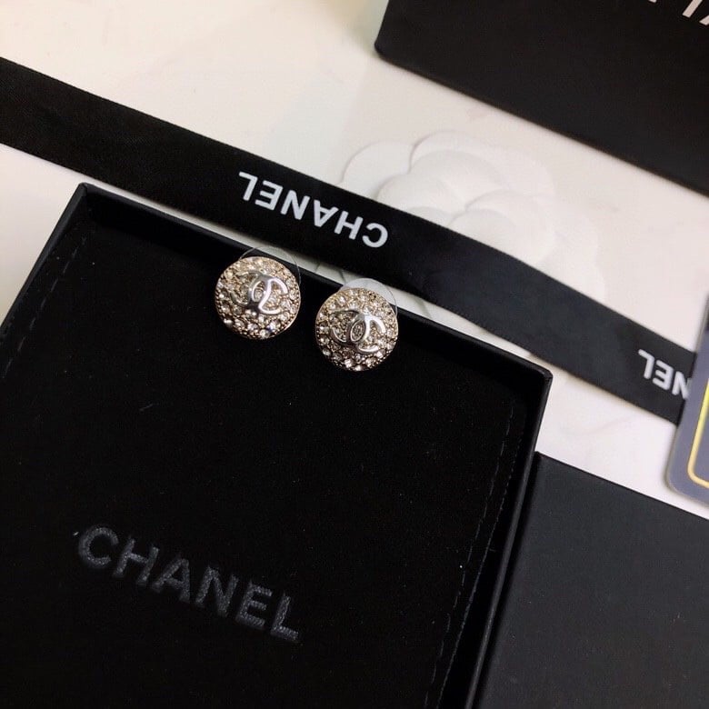 Chanel Button Earrings