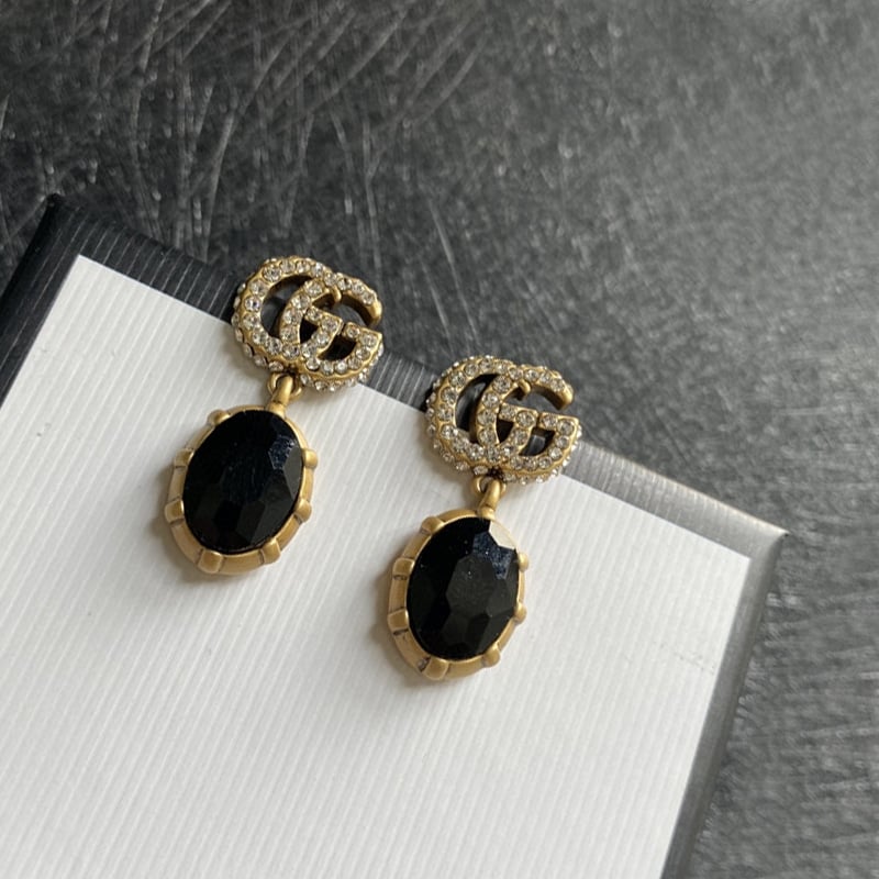 Gucci Gg Black Earrings