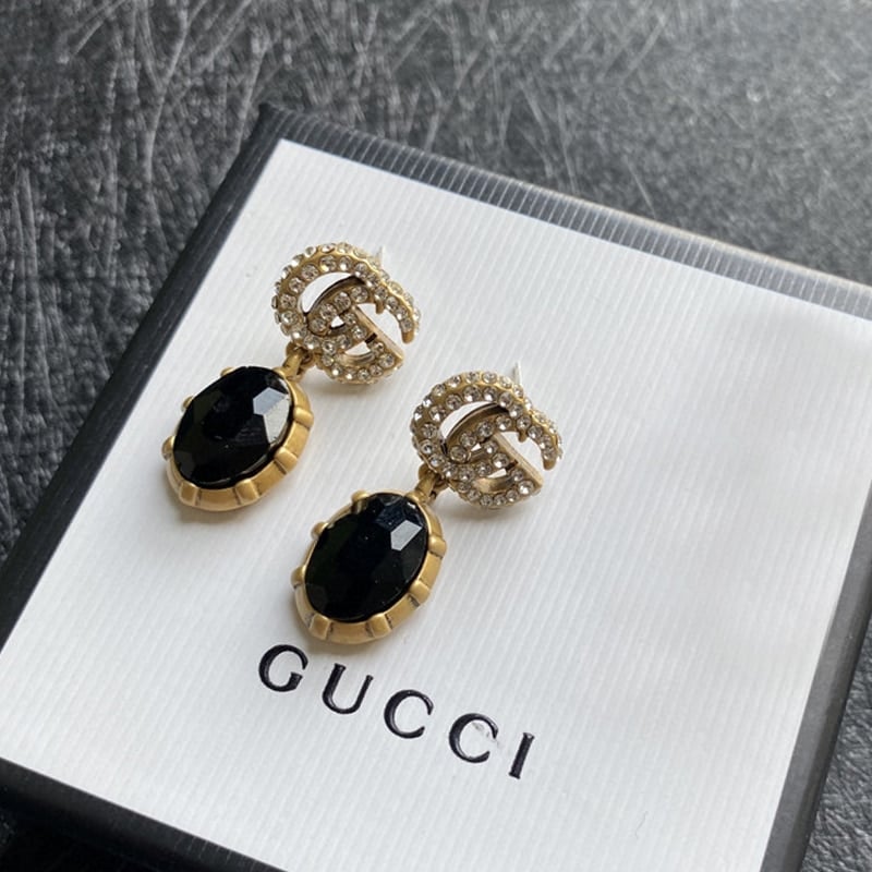 Gucci Gg Black Earrings